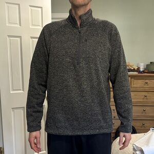 Eddie Bauer Men's Charcoal Zip-Up Sweater